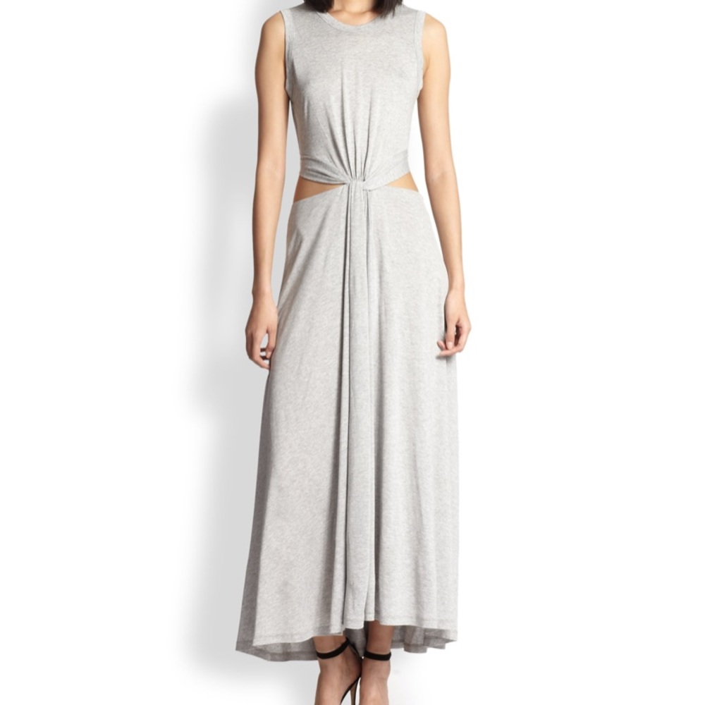 A.L.C. Alejandro Knotted Jersey Dress Heather Grey